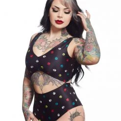 SOURPUSS MULTI SKULLS MONOKINI
