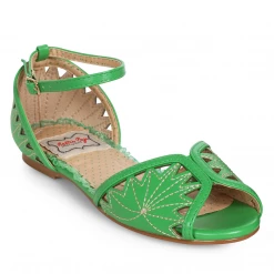 Bettie Page Shoes What's New BETTIE PAGE AGNES SANDALS GREEN