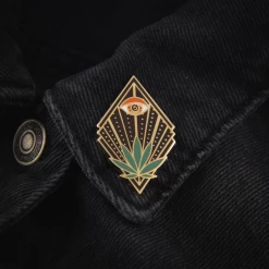 Accessories ECTOGASM ALL SEEING POT LEAF ENAMEL PIN