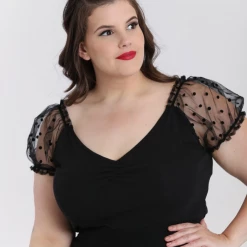 HELL BUNNY AMANDINE TOP BLACK Shop Sour+Plus