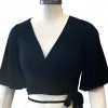Shop Sour+Plus WAX POETIC AURORA WRAP TOP BLACK
