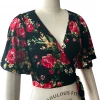 WAX POETIC AURORA WRAP TOP RED ROSE