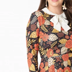 SMAK PARLOUR AUTUMN FLORAL JET SETTER FIT & FLARE DRESS Shop Sour+Plus