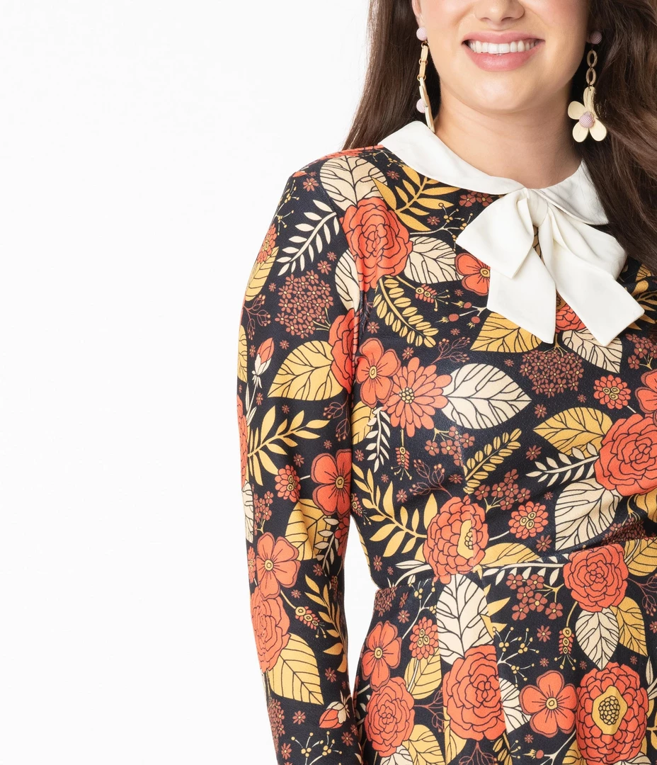 SMAK PARLOUR AUTUMN FLORAL JET SETTER FIT & FLARE DRESS Shop Sour+Plus