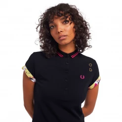 FRED PERRY AMY WINEHOUSE CONTRAST TRIM PIQUE DRESS