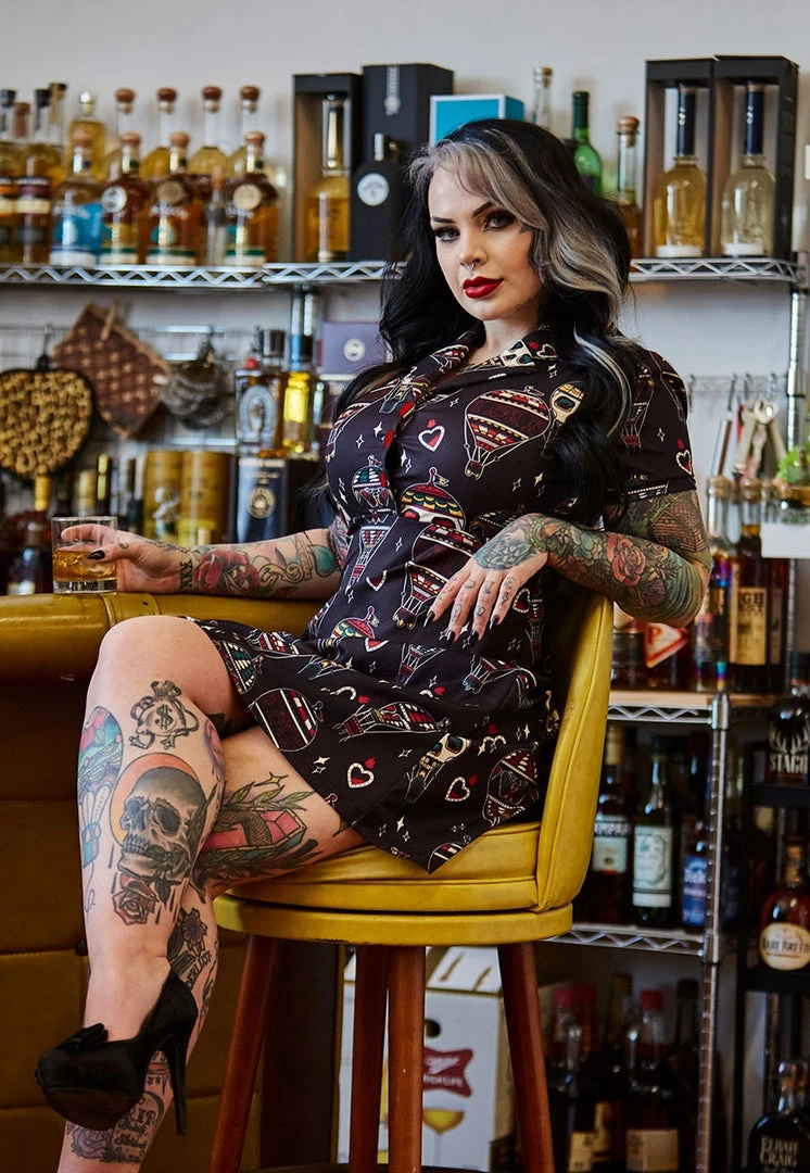 SOURPUSS BON VOYAGE ROSIE DRESS