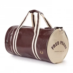 FRED PERRY CLASSIC BARREL BAG PORT/ECRU Accessories