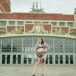 What's New SOURPUSS BAT ARGYLE MONOKINI