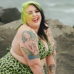 What's New SOURPUSS BATTY LEOPARD SCRUNCH BIKINI