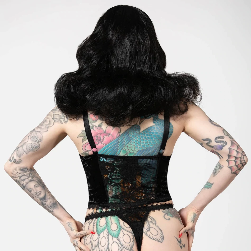 KILLSTAR BE VEILED LACE BASQUE