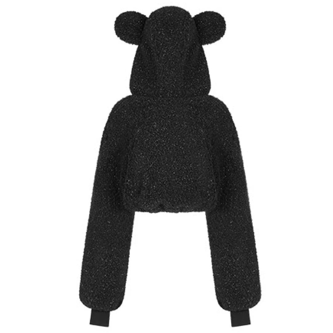 PunkRave PUNK RAVE BEAR EARS CROPPED DRAWSTRING JACKET