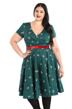 HELL BUNNY BETH 50'S DRESS GREEN Apparel