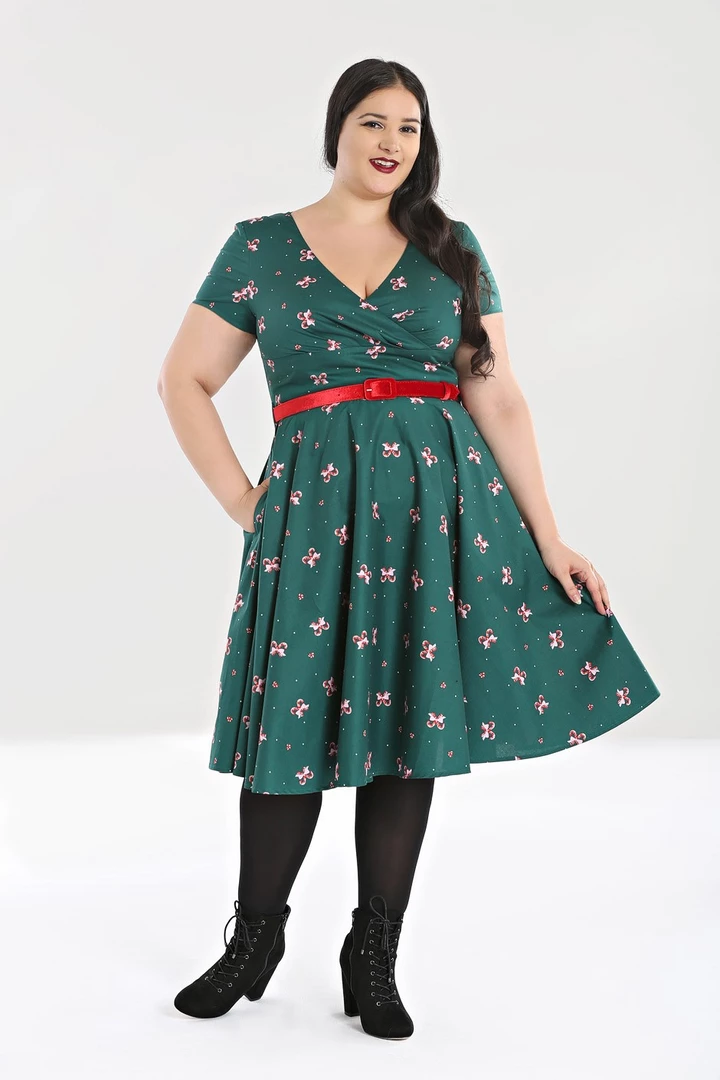 HELL BUNNY BETH 50'S DRESS GREEN Apparel