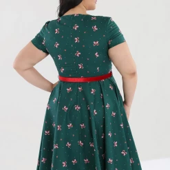 HELL BUNNY BETH 50'S DRESS GREEN Apparel