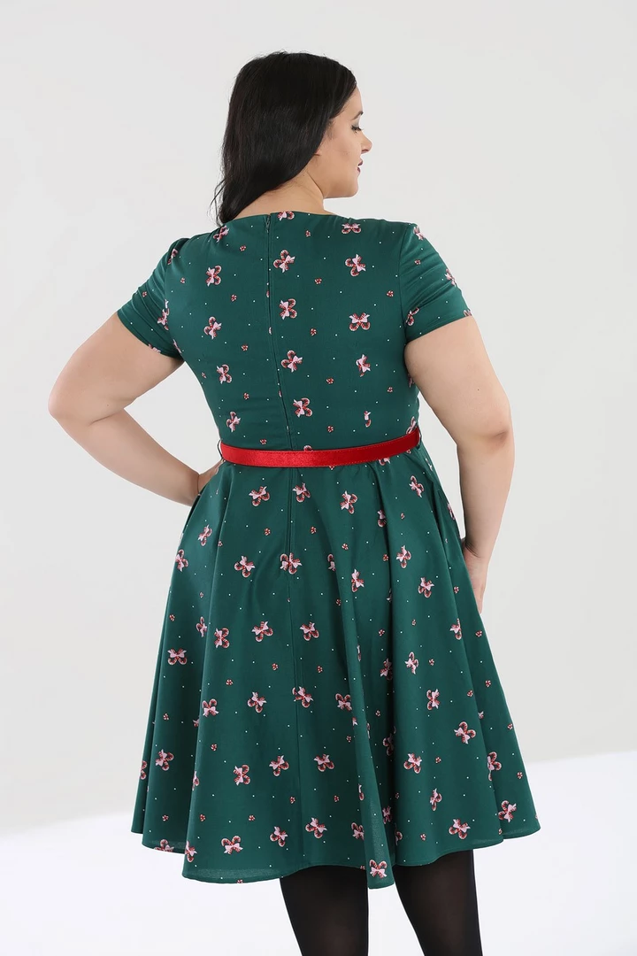 HELL BUNNY BETH 50'S DRESS GREEN Apparel
