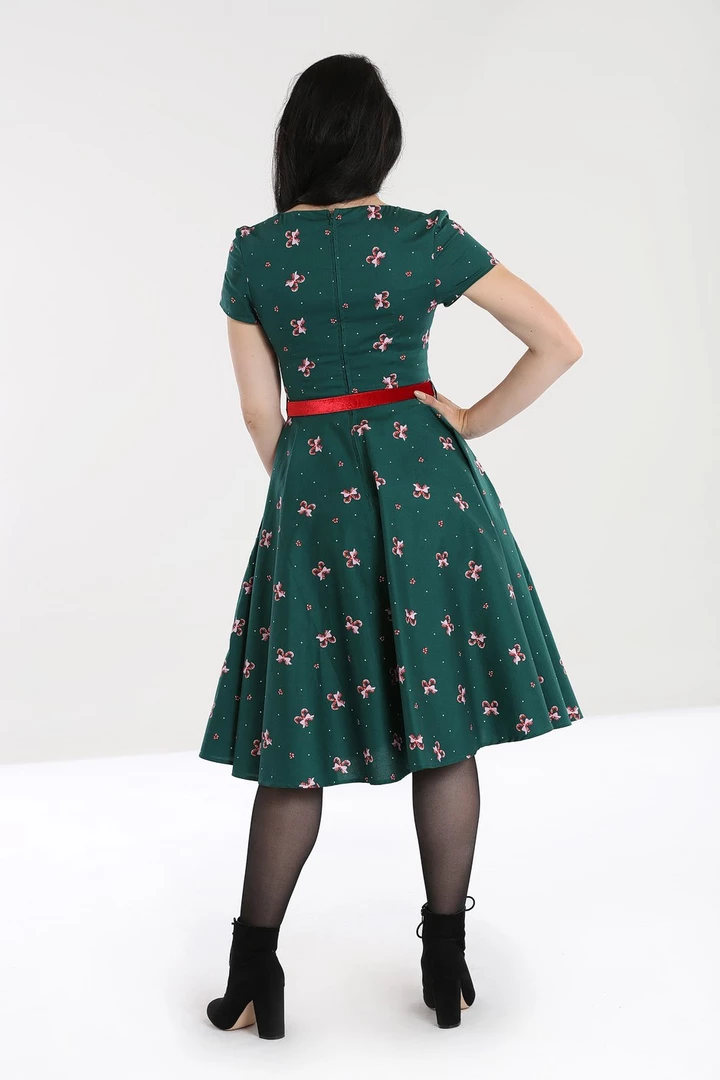 HELL BUNNY BETH 50'S DRESS GREEN Apparel