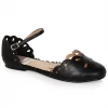 Bettie Page Shoes BETTIE PAGE BETSY BUCKLE FLATS BLACK