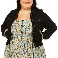 SOURPUSS ESSENTIAL STRETCH DENIM JACKET BLACK