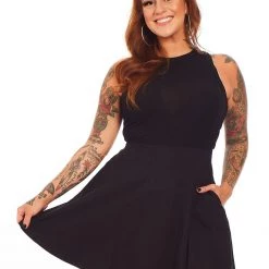 Shop Sour+Plus SOURPUSS SKATER SKIRT BLACK