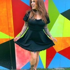 What's New SOURPUSS BETSY DRESS BLACK