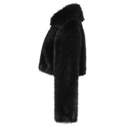 PunkRave Apparel PUNK RAVE FAUX FUR SHORT COAT