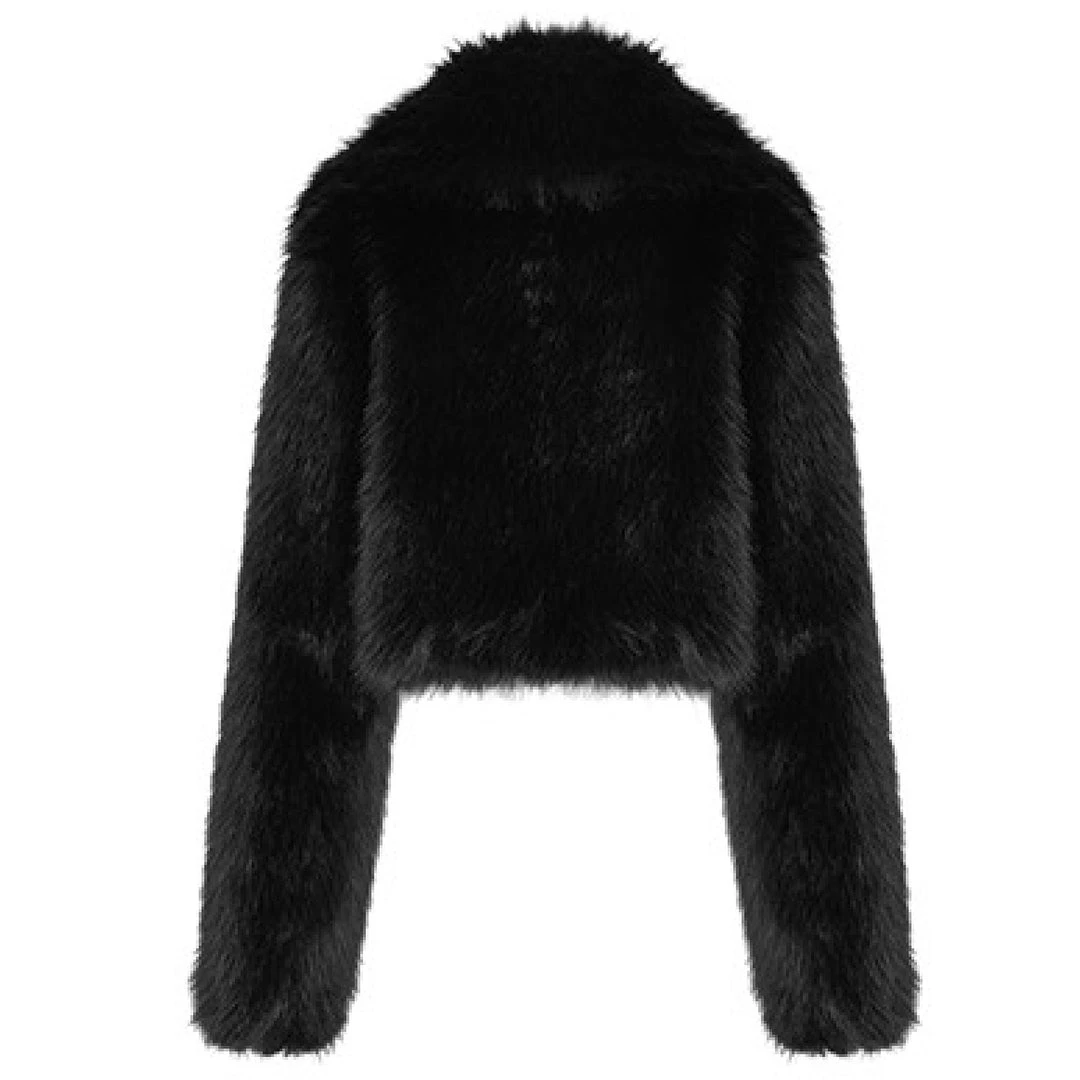 PunkRave Apparel PUNK RAVE FAUX FUR SHORT COAT
