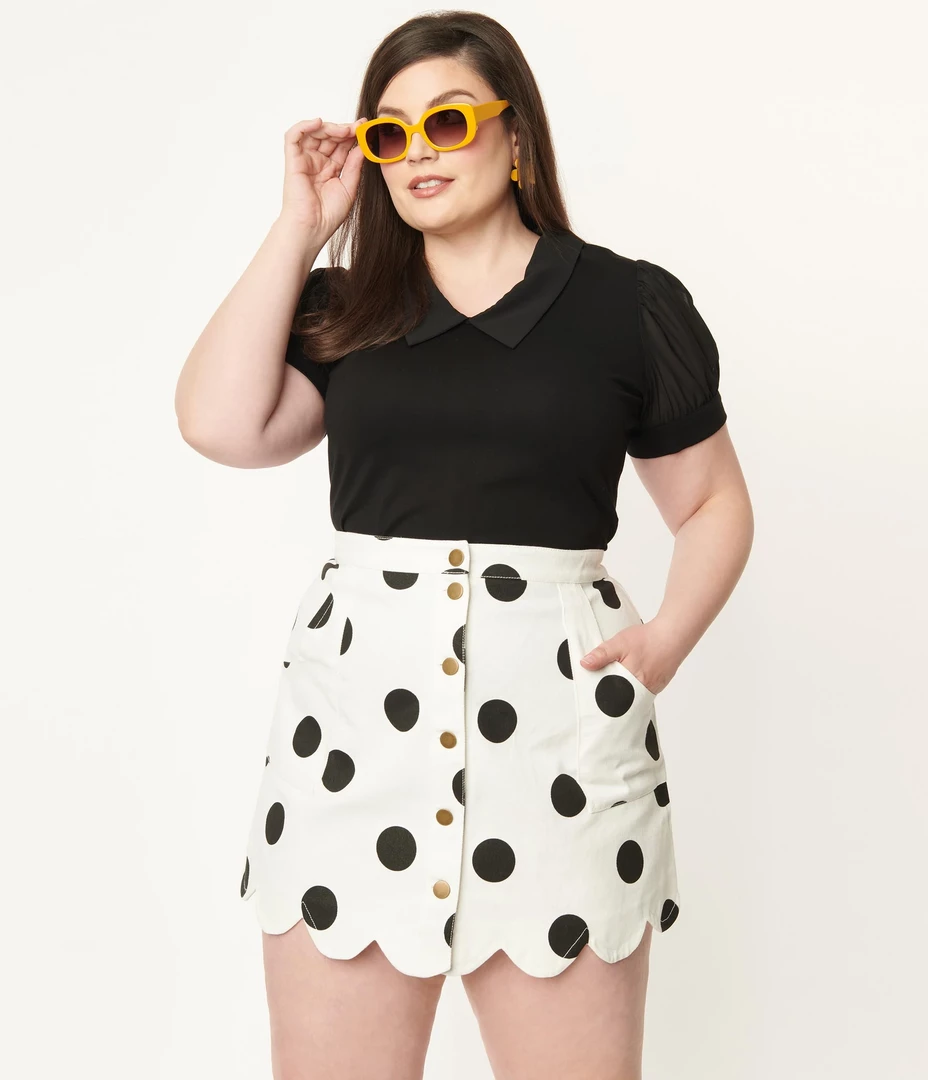 SMAK PARLOUR BLACK KNIT TOP W/ CHIFFON CONTRAST