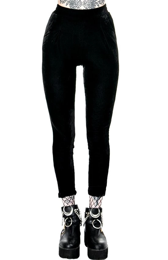 RESTYLE BLACK VELVET PANTS Shop Sour+Plus
