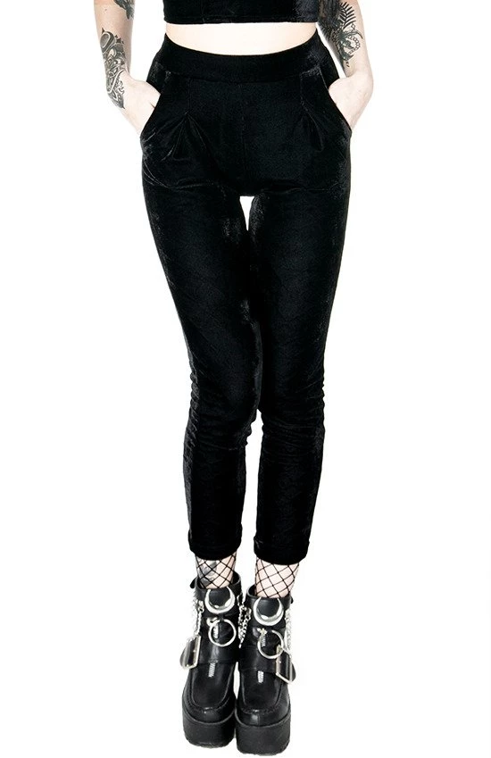 RESTYLE BLACK VELVET PANTS Shop Sour+Plus