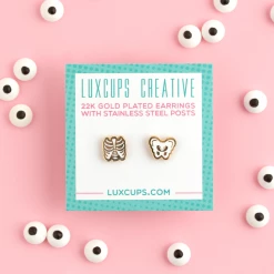 LUXCUPS CREATIVE BONE BUDS EARRINGS Accessories