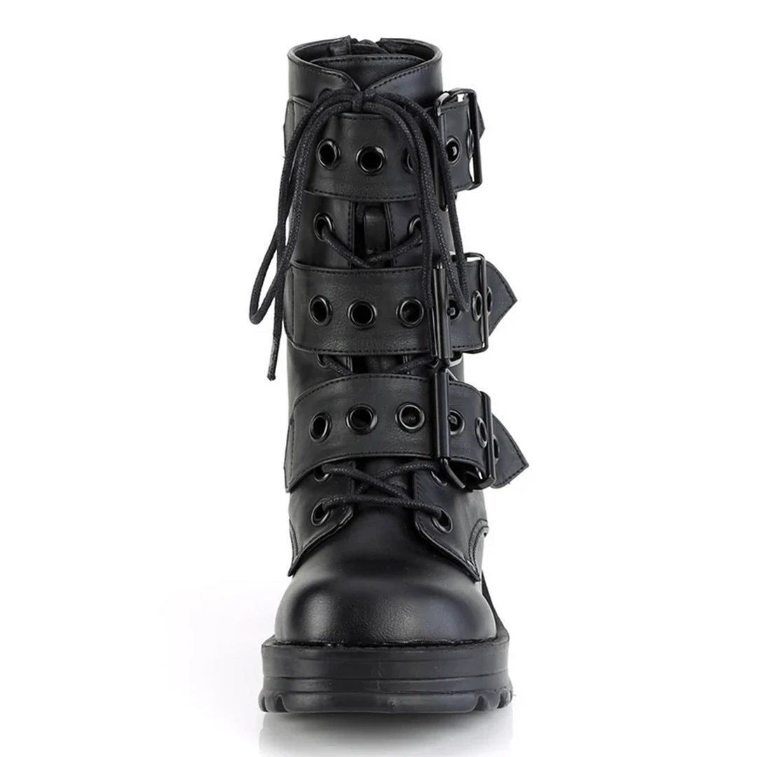Footwear DEMONIA BRATTY LACE UP ANKLE BOOTS