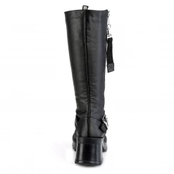 DEMONIA BRATTY LACE UP/ZIPPER KNEE HIGH BOOTS Footwear