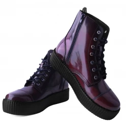 Footwear T.U.K. TUKSKIN BURGUNDY RUB OFF 7 EYE BOOT