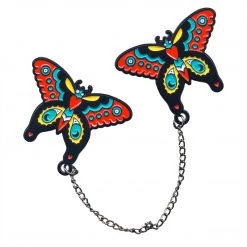 Shop Sourpuss SOURPUSS BUTTERFLY ENAMEL PIN SET