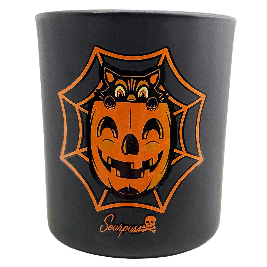 SOURPUSS HALLOWEEN PUMPKIN CAT CANDLE Haunted Homewares