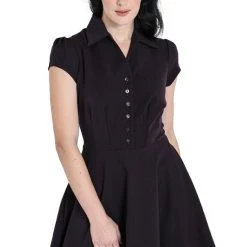 HELL BUNNY CARLIE MINI DRESS PURPLE