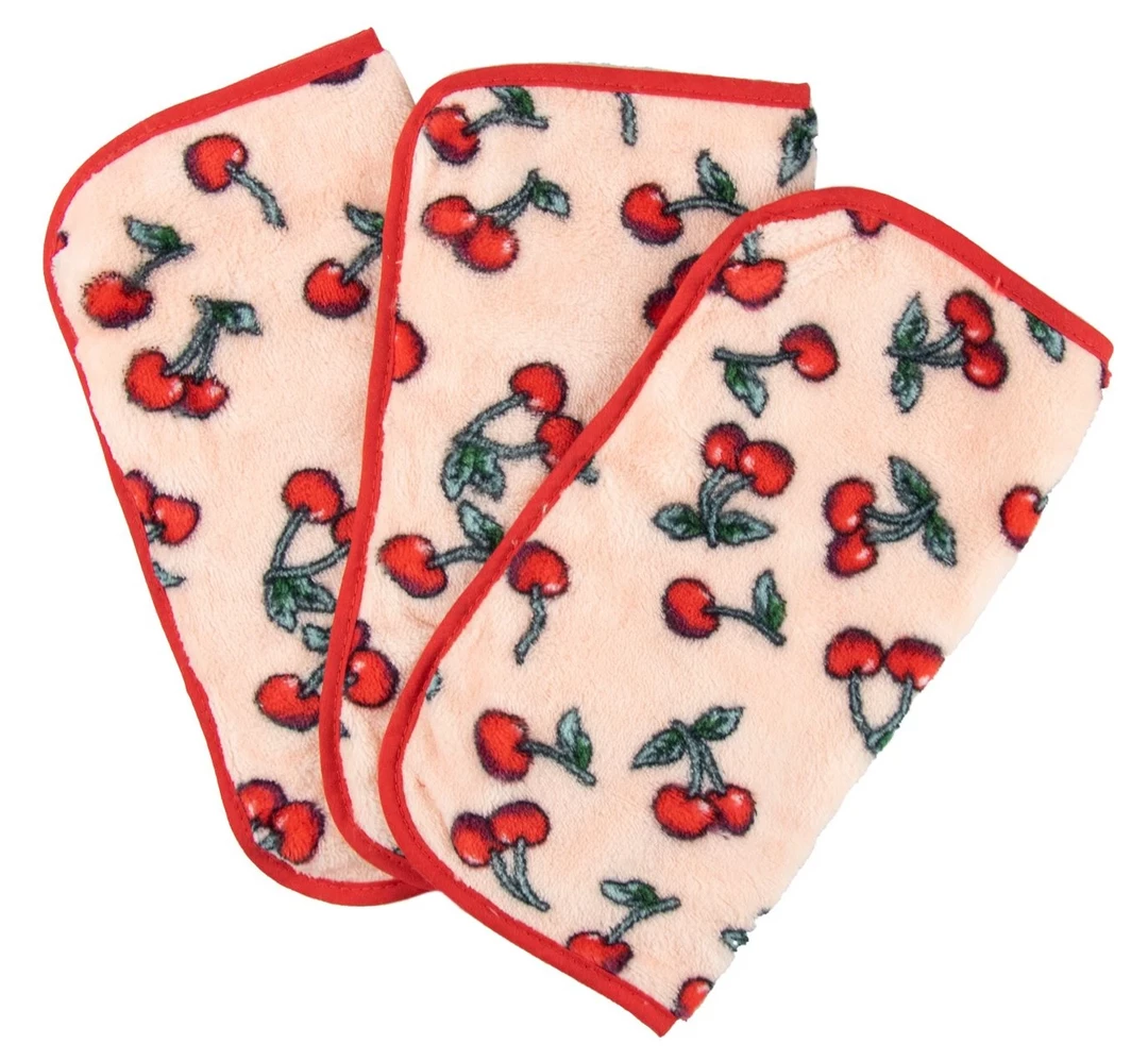 None Lifestyle CHERRY PRINT MAKE UP REMOVING CLOTHS