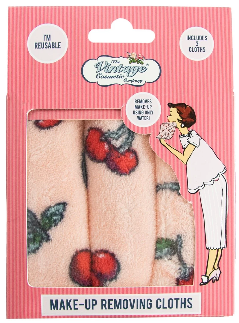 None Lifestyle CHERRY PRINT MAKE UP REMOVING CLOTHS