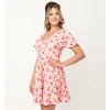 UNIQUE VINTAGE CHERRY PRINT POPPY FIT & FLARE DRESS Shop Sour+Plus
