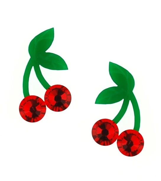 Vinca CHERRY CRYSTAL STUD EARRINGS Accessories