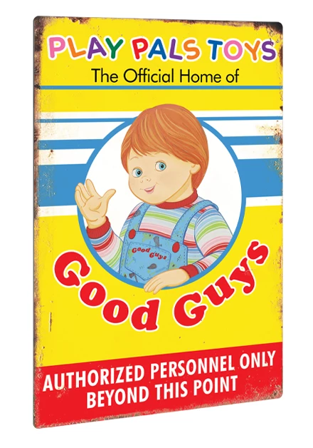 Homewares TRICK OR TREAT STUDIOS CHILD'S PLAY 2 PLAY PALS METAL SIGN