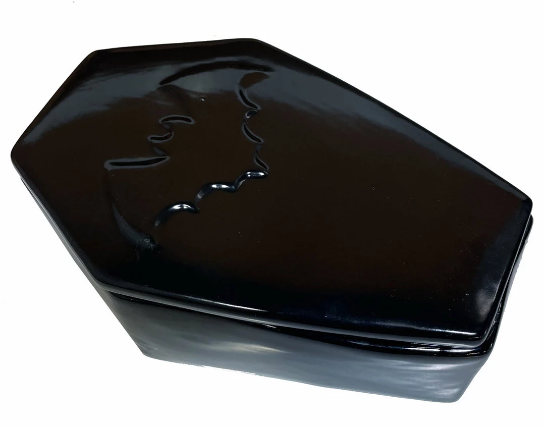 SOURPUSS COFFIN STASH BOX BLACK Haunted Homewares