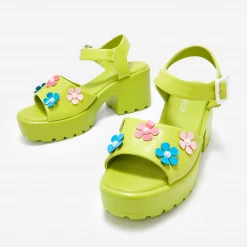 Koi Footwear KOI FLOWER GARDEN CHUNKY SANDALS GREEN What's New