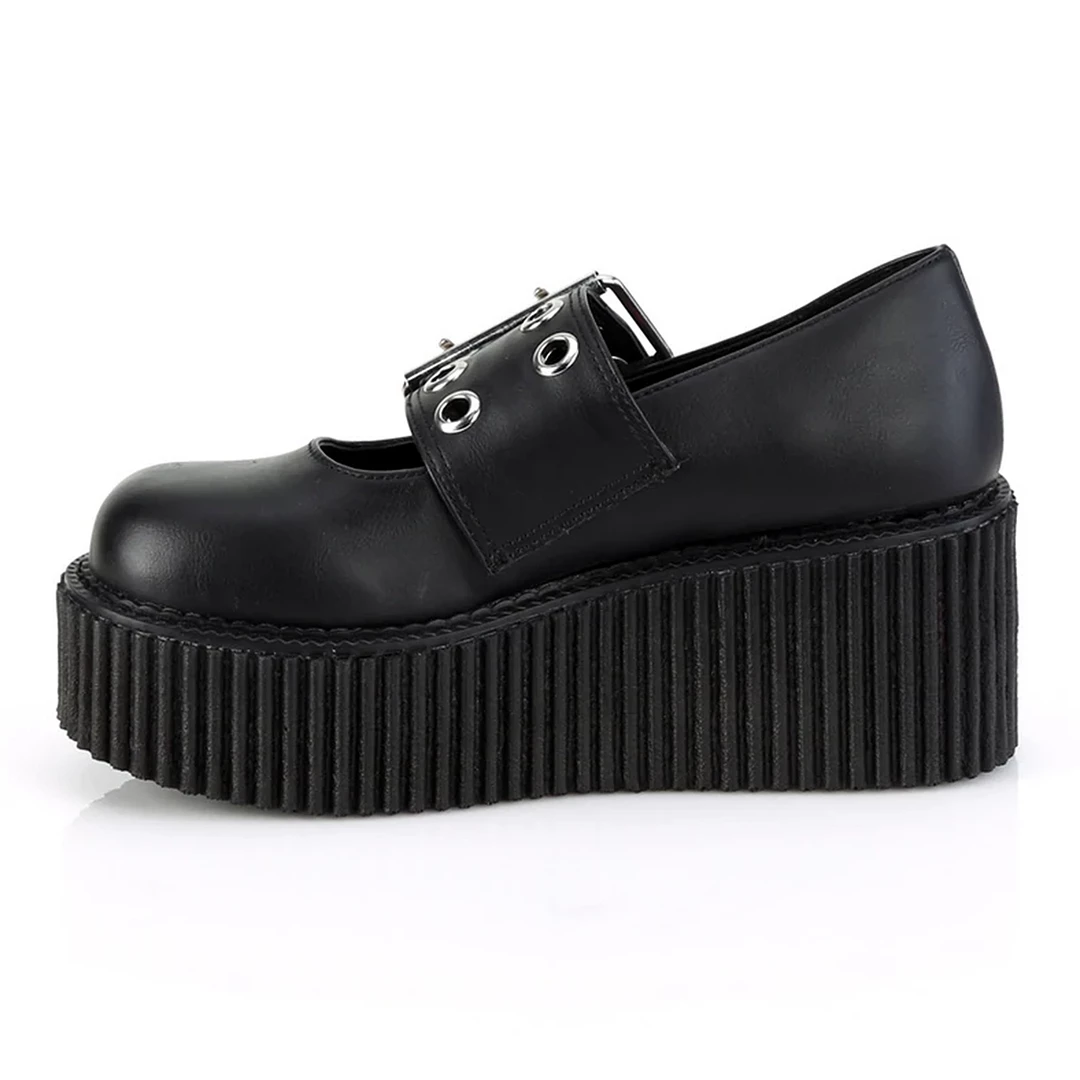 DEMONIA PLATFORM MARY JANE CREEPER BLACK