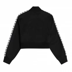 FRED PERRY CROPPED TAPED TRACK JACKET BLACK What's New
