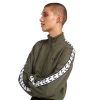 What's New FRED PERRY CROPPED TAPED TRACK JACKET MILITARY GREEN