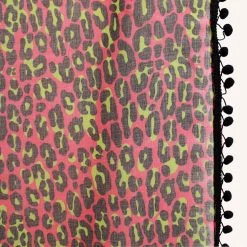 Haunted Homewares SOURPUSS PINK LEOPARD WINDOW CURTAINS