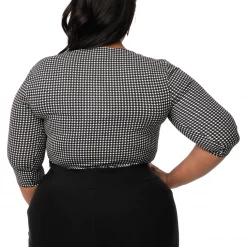 UNIQUE VINTAGE DAVIES HOUNDSTOOTH TOP Shop Sour+Plus
