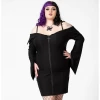 KILLSTAR DEMELZA BARDOT ZIP DRESS Shop Sour+Plus