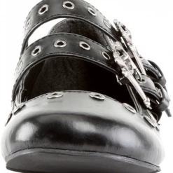 DEMONIA SKULLED MARY JANE FLATS Footwear